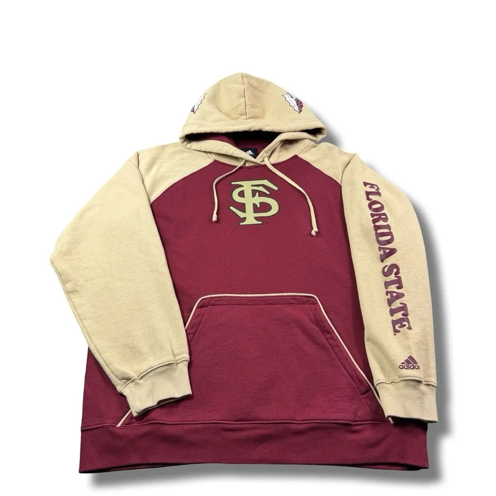 VTG Adidas Florida State Seminoles FSU Pullover Hoodie Mens Size Medium EUC Rare
